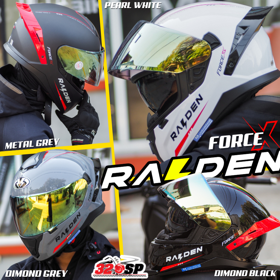 มีเฉพาะร้าน 320SP เท่านั้น !! หมวกกันน็อค RAIDEN FULL FACE FORCE X รุ่นใหม่ล่าสุด ส่งไว!! 320sp