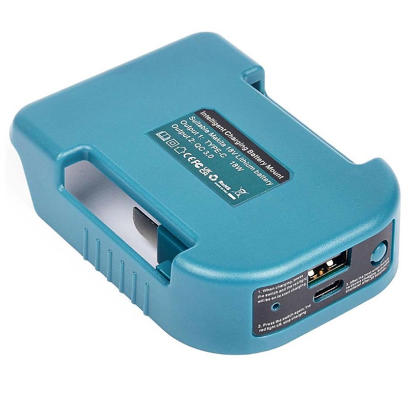 USB Type A,Type C Adepter for Battery Makita 14.4-18V