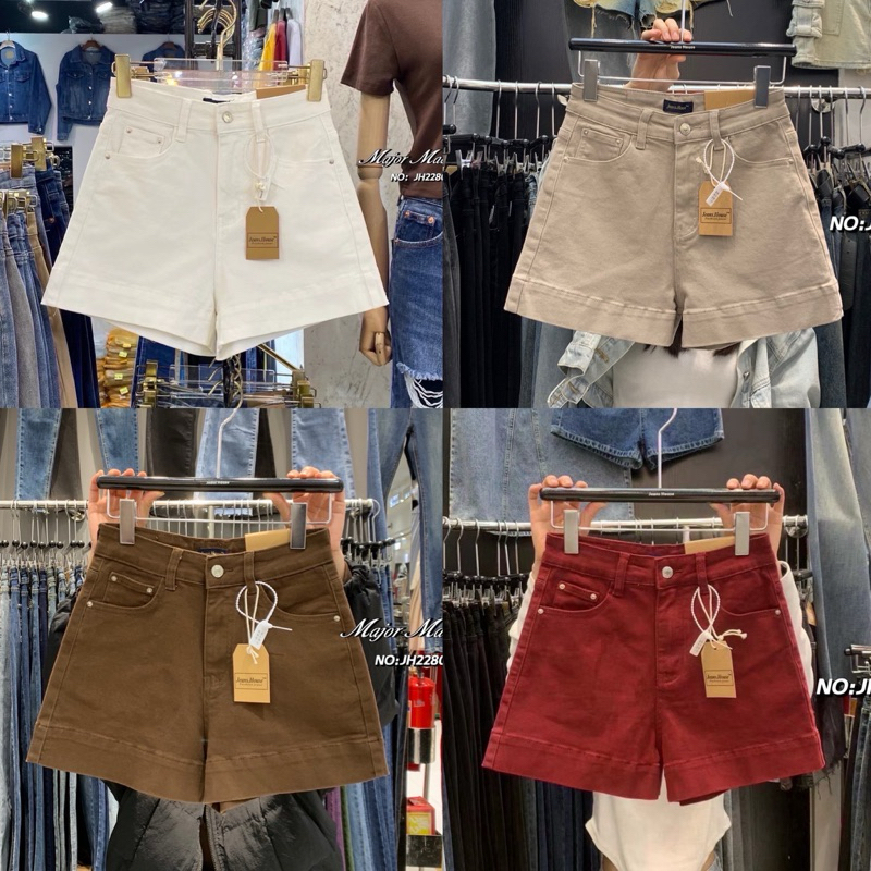 JH 2280 กางเกงยีนส์ขาสั้น เนื้อผ้ายีนส์ยืด