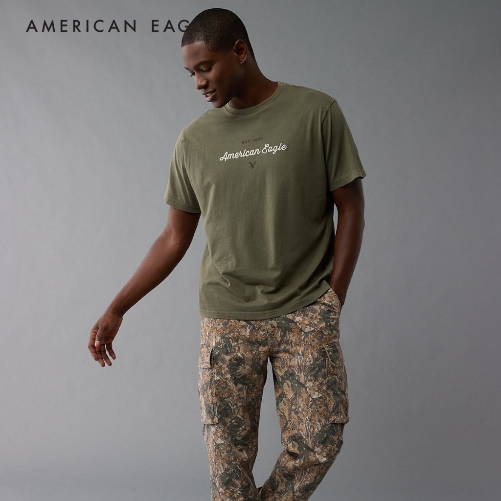 American Eagle Logo Graphic T-Shirt เสื้อยืด ผู้ชาย กราฟฟิค (EMTS 017-3946-309)