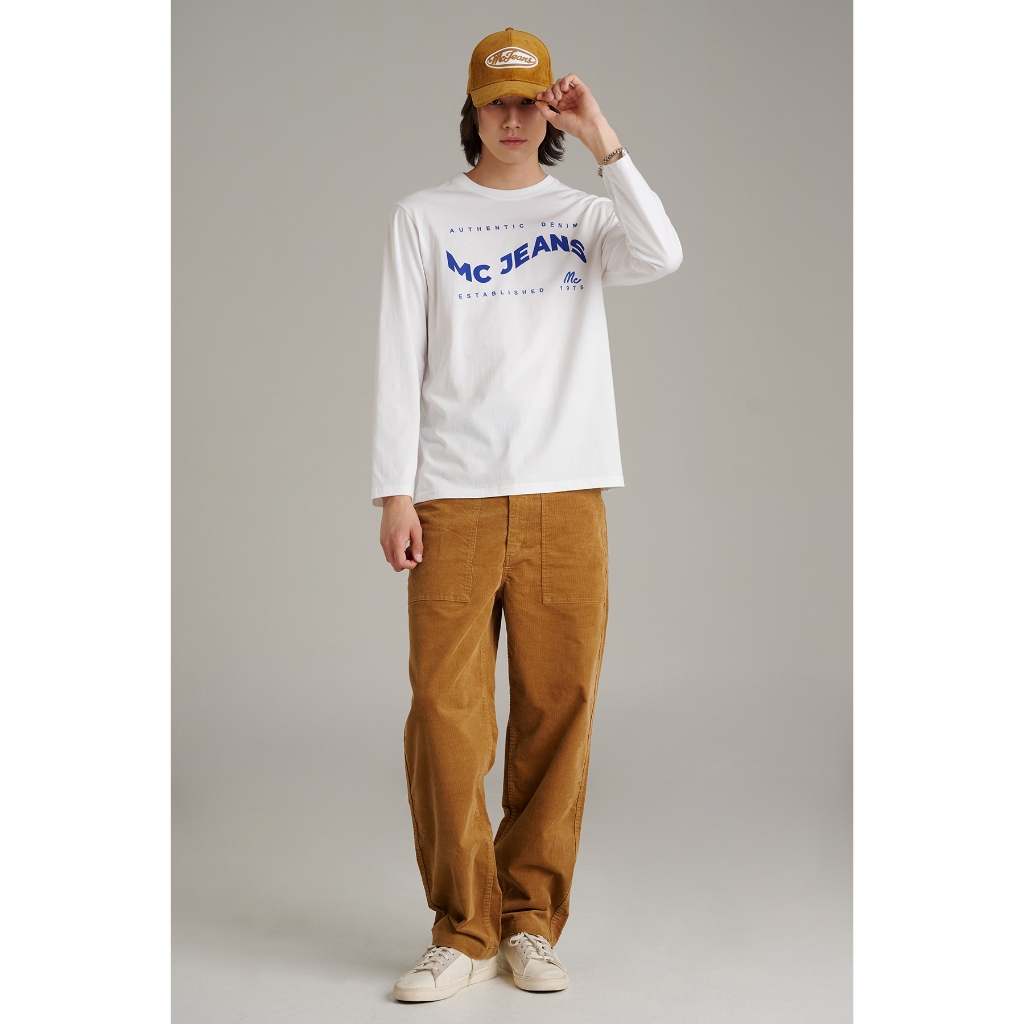 Mc jeans เสื้อยืดแขนยาวผู้ชาย คอกลม  MTTZ919