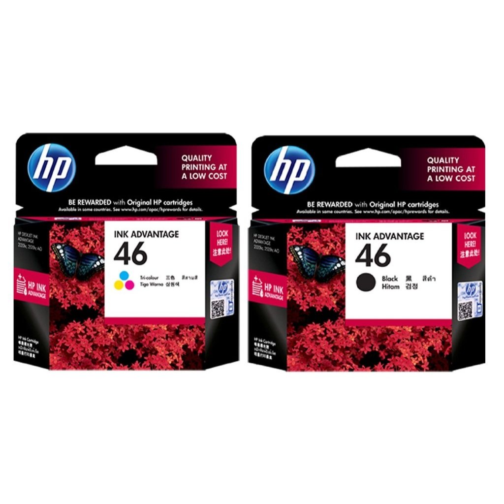 ตลับหมึกอิงค์เจ็ท HP 46 BK (CZ637AA) / HP 46 CO (CZ638AA)