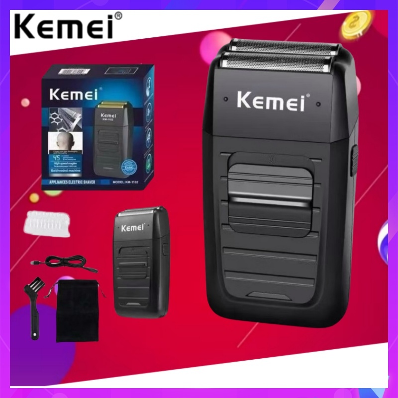 Kemei KM-1102 KM1102 เครื่องโกนหนวดไฟฟ้า เครื่องโกนหนวด
