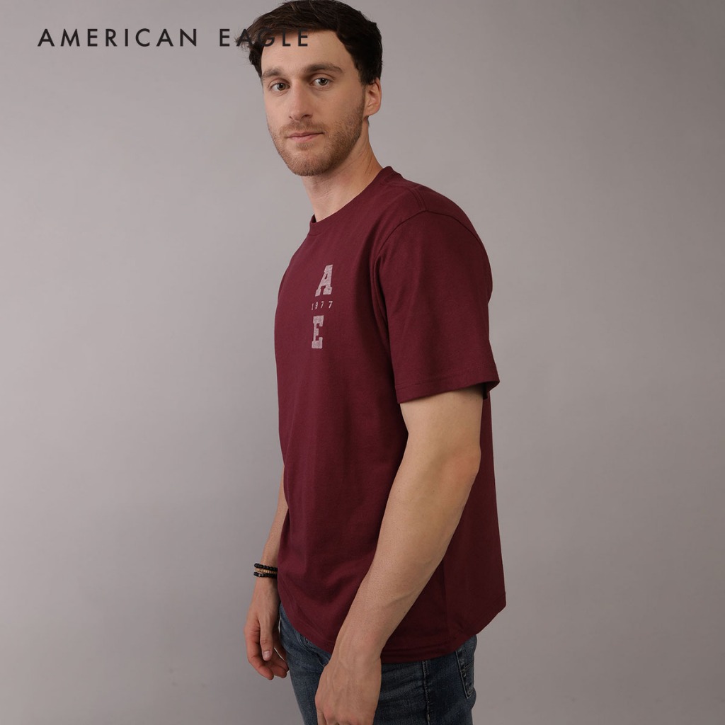 American Eagle Logo Graphic T-Shirt เสื้อยืด ผู้ชาย กราฟฟิค (NMTS 017-3774-613)