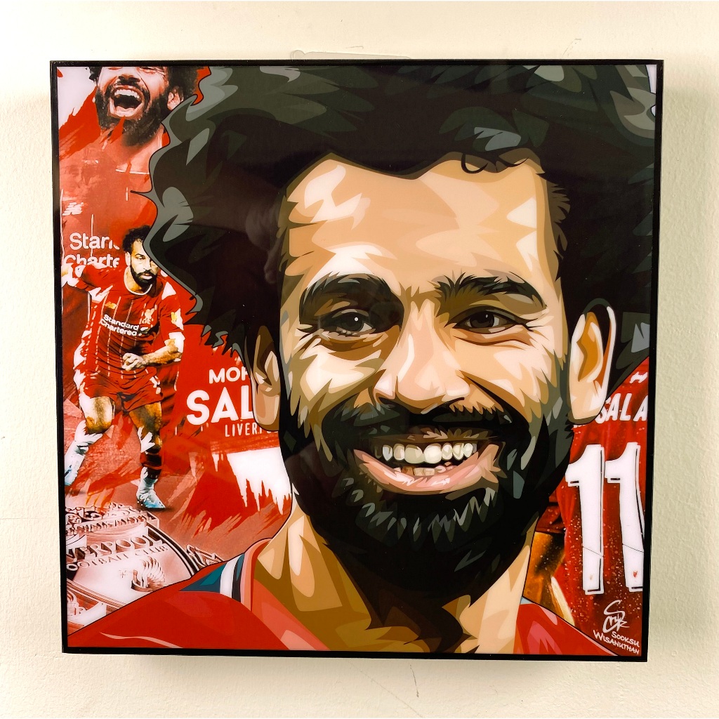กรอบพร้อมรูป Liver Pool (Salah)ขนาด 10X10นิ้ว แขวนผนัง