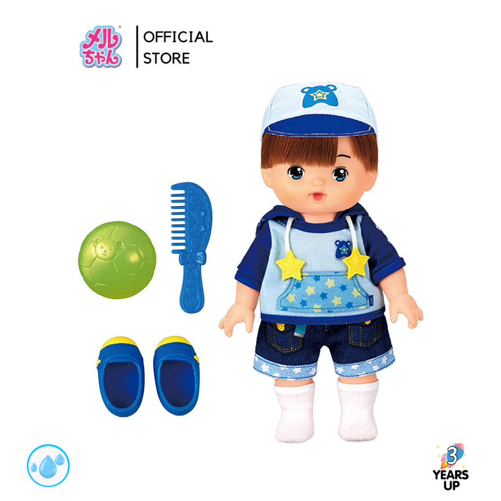 ตุ๊กตาอาโอะคุง MELL CHAN® อาบน้ำได้ ผมไม่เปลี่ยนสี ตุ๊กตาเมลจังผู้ชาย ลิขสิทธิ์แท้ Ao Kun Doll Set