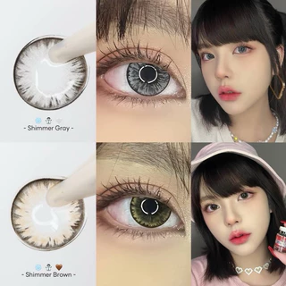 🔥คอนแทคเลนส์ 💖Shimmer (Lovelylens) 💖ขนาดบิ๊กอาย สี Brown / Gray / Black
