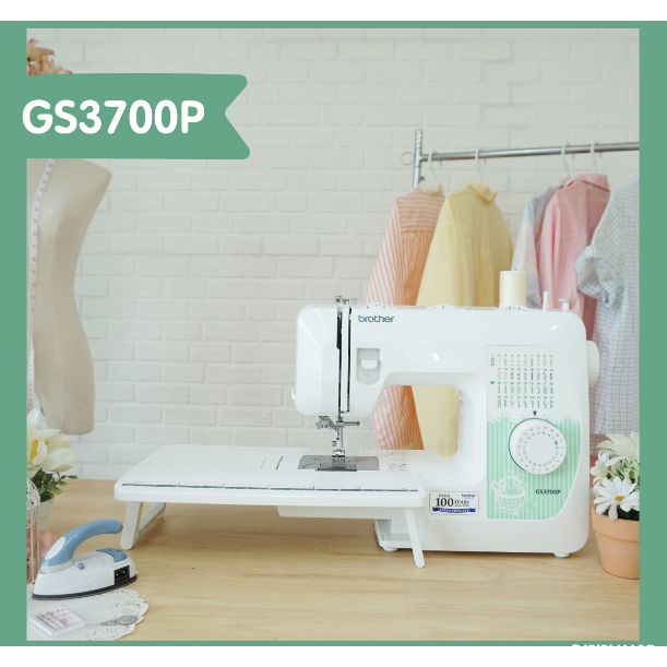 Brother จักรเย็บผ้า GS3700P จักรเย็บผ้าไฟฟ้า สนเข็มอัตโนมัติ มี 37 ลายเย็บ รับประกันจากศูนย์ brother
