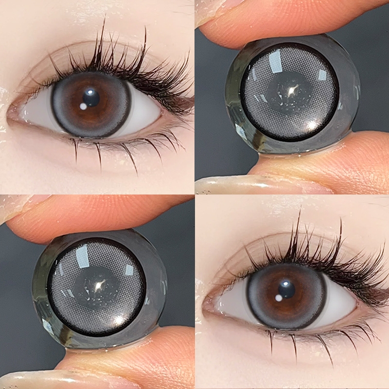 【ซื้อ2คู่แถมยาหยอดตา】Midroo🍭คอนแทคเลนส์สี Black คอนแทคเลนส์บิ๊กอายคอนแทก 1คู่🌷14.2mm รูปที่ 6