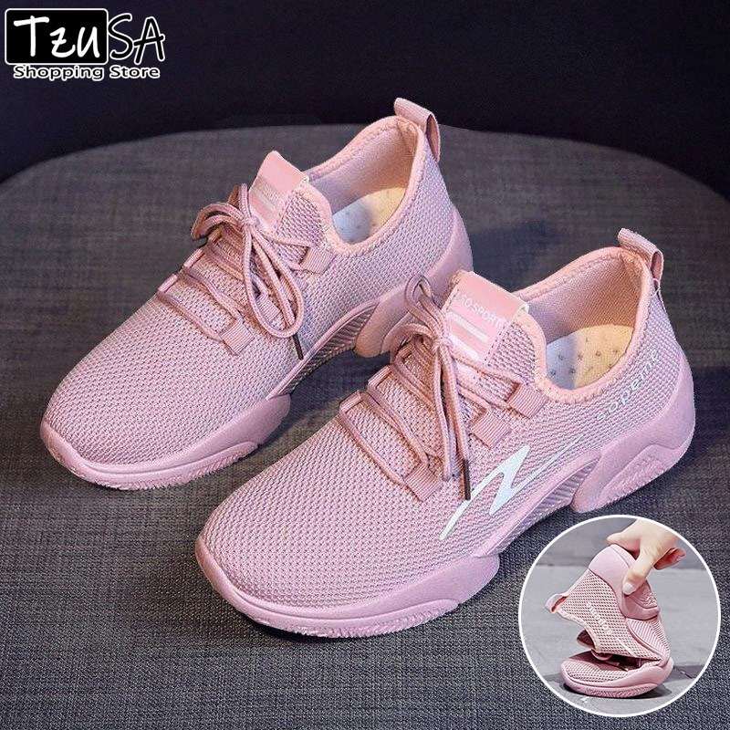Tzusa รองเท้าลำลองผู้หญิง รองเท้าวิ่งผู้หญิง รองเท้าลำลอง ระบายอากาศได้ 36-40