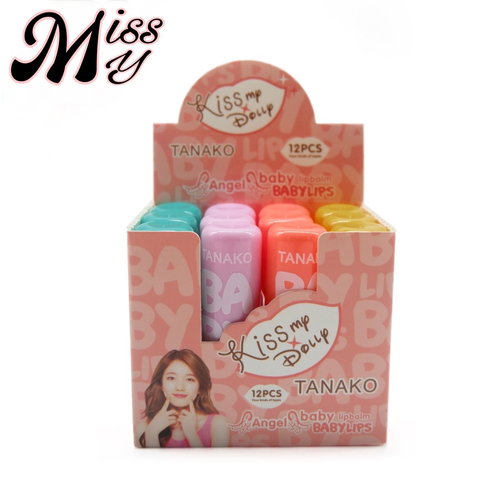 {12แท่ง} TANAKO Angel Baby Moisture Lip Balm ลิปบาล์มไม่มีสี บำรุงริมฝีปาก เนียนนุ่ม ชุ่มชื้นตลอดวัน