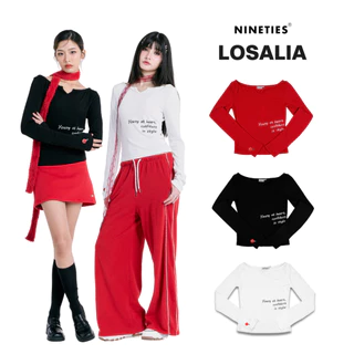 Nineties Design : Live as the Youths  เสื้อแขนยาว รุ่น Losalia เสื้อแขนยาวทรงเข้ารูป เนื้อผ้าหนังแบบยืด