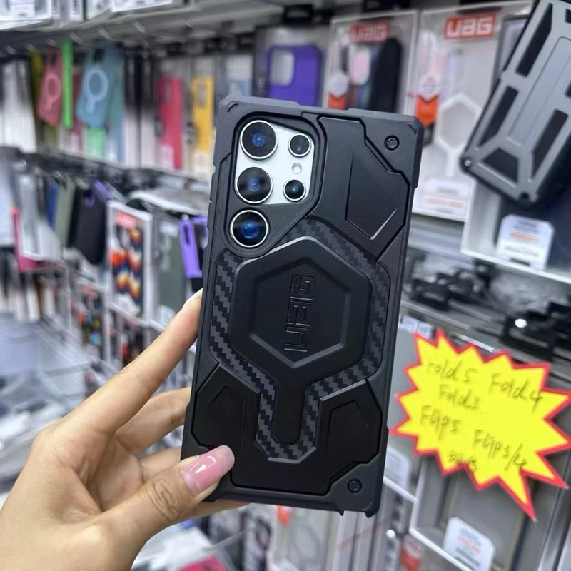 Uag เคสโทรศัพท์มือถือ คาร์บอนไฟเบอร์ แบบแม่เหล็ก สําหรับ Samsung Galaxy S24 Ultra S24 Plus S24 S25pluse S25ultra