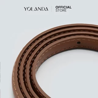 Yolanda เข็มขัดผู้หญิง หนัง PU หัวเข็มขัดทอง ดีไซน์คลาสสิก สไตล์เกาหลี เส้นเล็ก ใส่ง่าย แมทง่าย ใส่ได้ทุกวัน FF1609