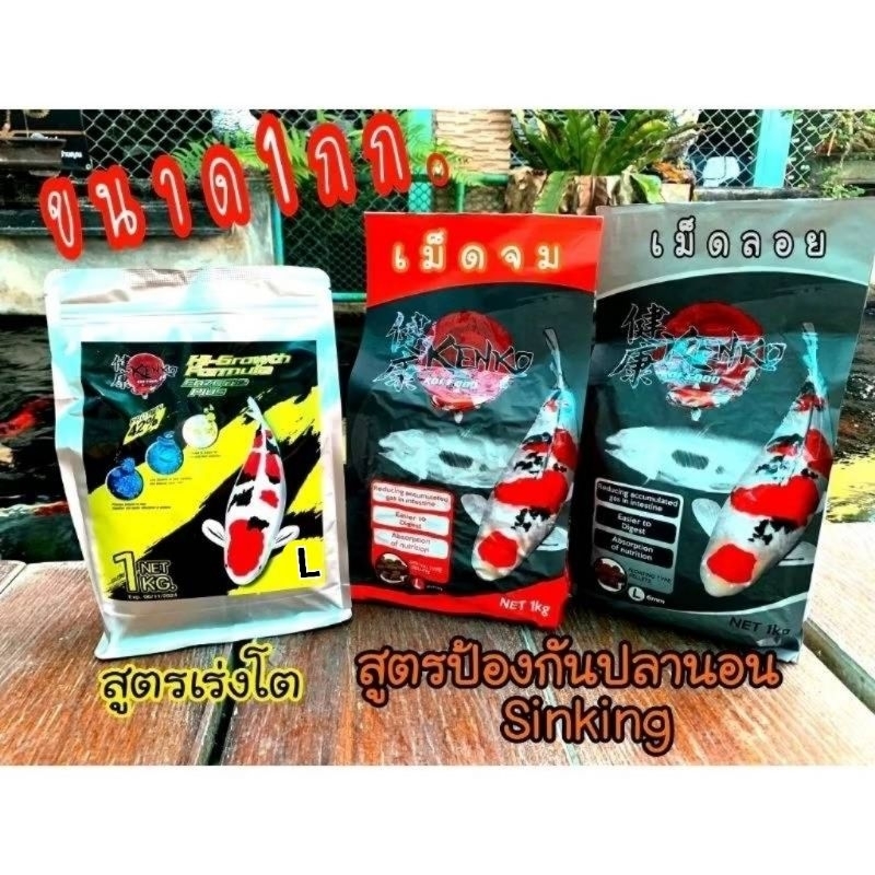 Kenko​ สูตรป้องกัน​ซิ้ง​นอนก้นบ่อ ฮุบ​อากาศ​ เม็ด​ลอย ​เม็ด​จม​ และสูตรเร่งโต hi