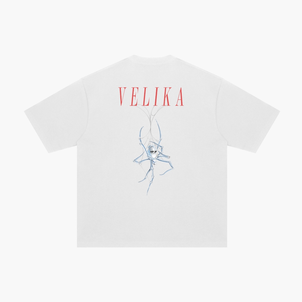 Velika™ | "Chrome Spider" Oversize T-Shirt [White]