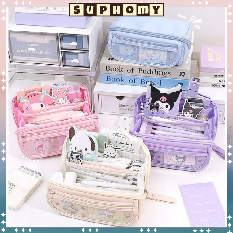 กระเป๋าเครื่องเขียน กระเป๋าดินสอ กล่องดินสอ muji ขนาดใหญ่ จุของได้เยอะ ลายน่ารัก เหมาะกับนักเรียน สํ