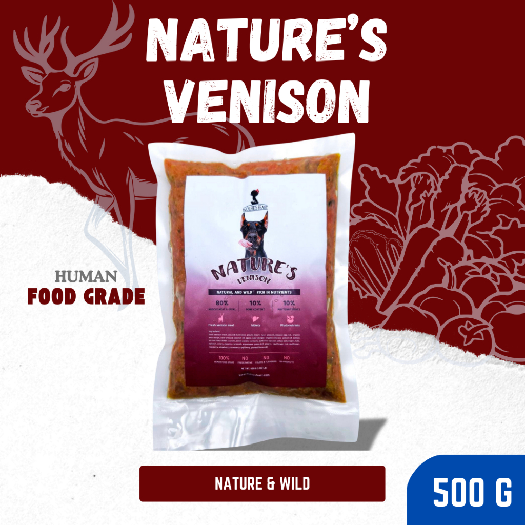 บาร์ฟสุนัข - BARF สูตร Nature's Venison | 500 g.