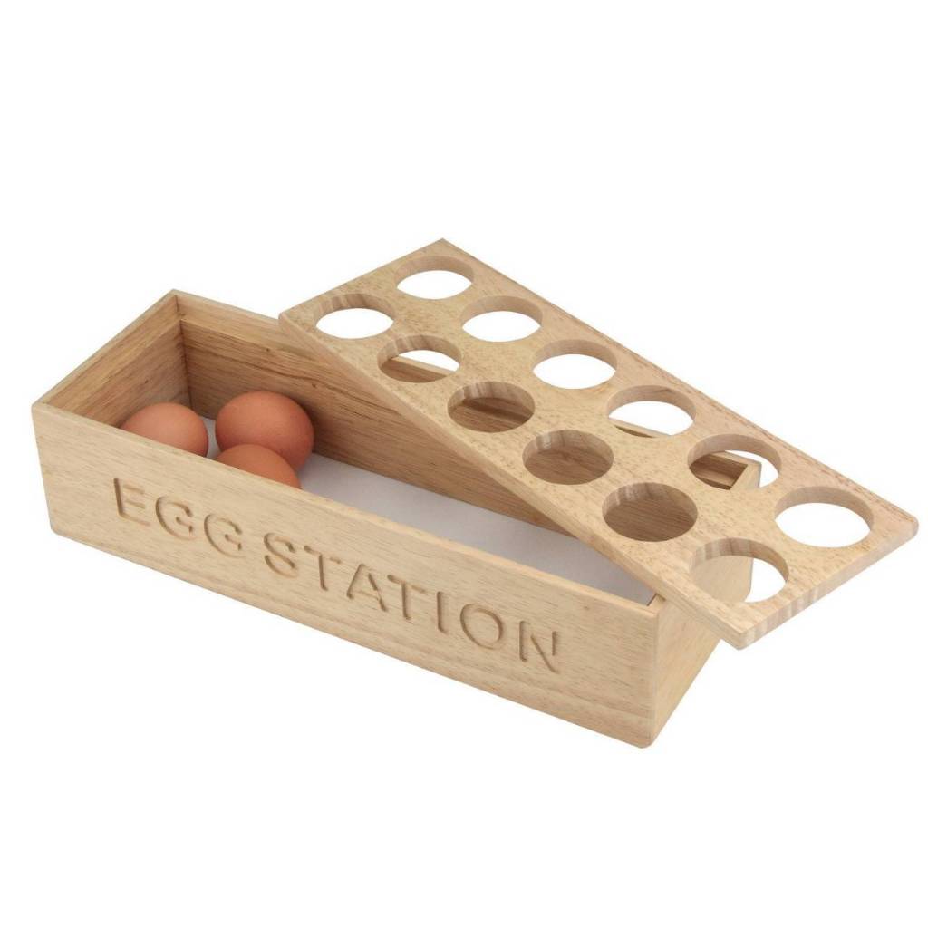 ที่วางไข่ ทำจากไม้ Egg station