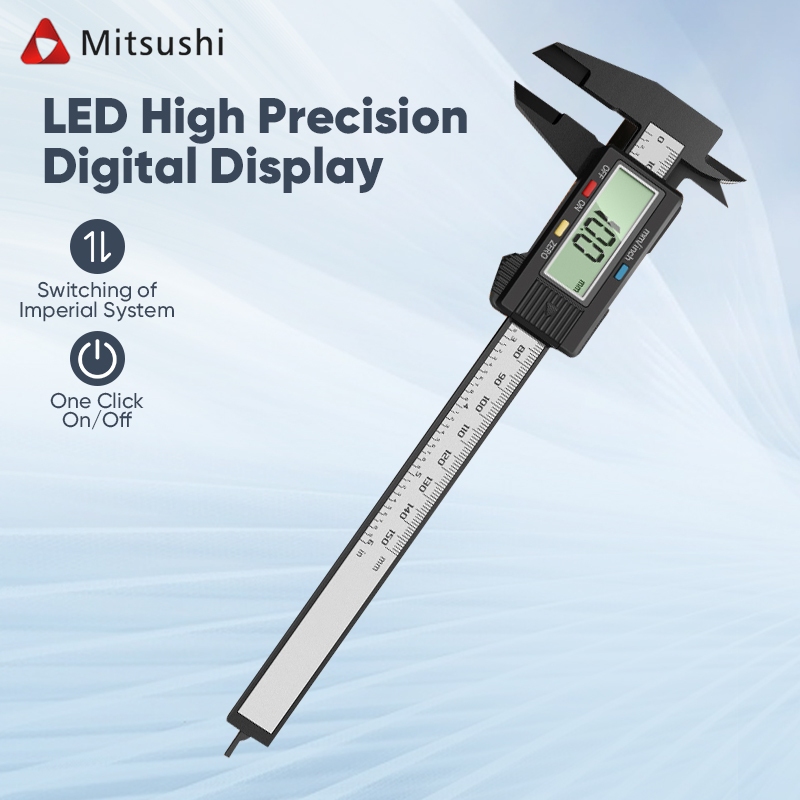 Mitsushi เวอร์เนียร์วัดความยาว150MM ดิจิตอล เวอร์เนียร์ คาลิปเปอร์ ลหะทั้งหมด Vernier caliper