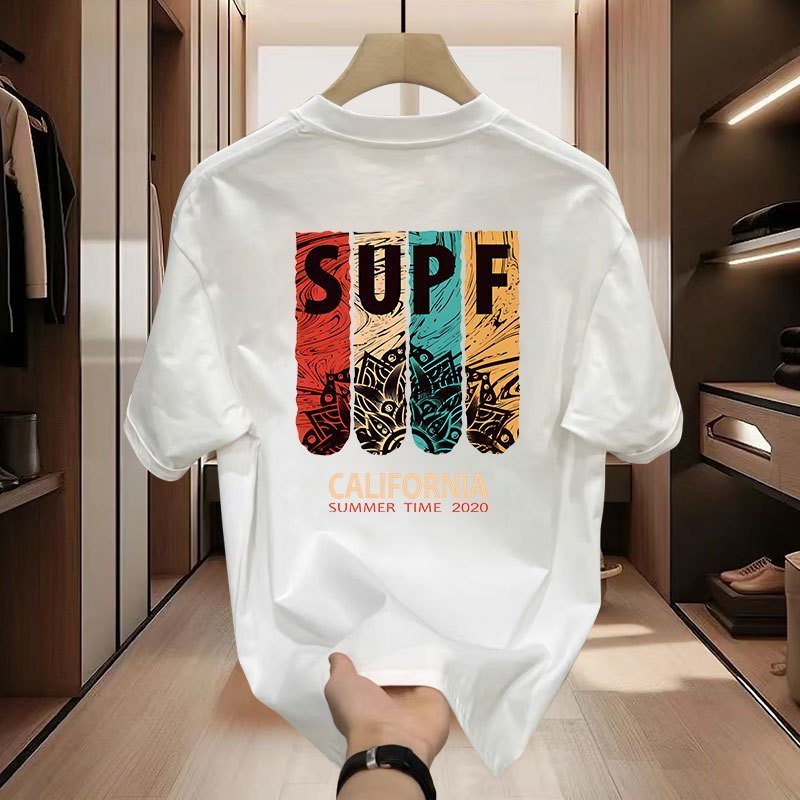 เสื้อ oversize สกรีนหน้าหลัง ลาย ''SUMMER TIME 2020'' คอกลม ใส่สบาย