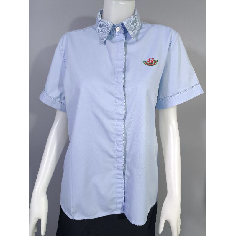 มือสอง เสื้อพนักงาน จตุจักร ชุดฟอร์ม JJ Mall อก 40 เสื้อเชิ้ตแขนสั้น