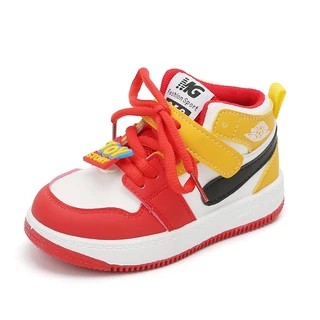 Sinered 2025 boys' multifunctional casual shoes children's sports shoes high top cartoon girls' comfortable sports shoes