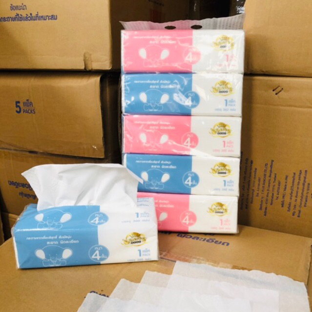 กระดาษทิชชู่ Cherry Baby ( เชอรี่เบบี้ ) 1 แพ็ค 5 ห่อ