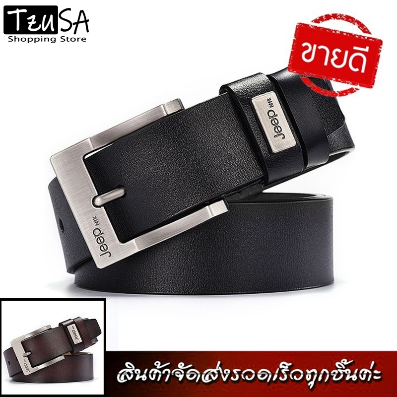 Jeep[Ntk2] เข็มขัดผู้ชาย(Men's belts) ความยาว 120 cm ใส่ได้ถึงเอว 42 เจาะรูใหญ่สวยงาม สินค้าคุณภาพ รับประกันตรงปกแน่นอน