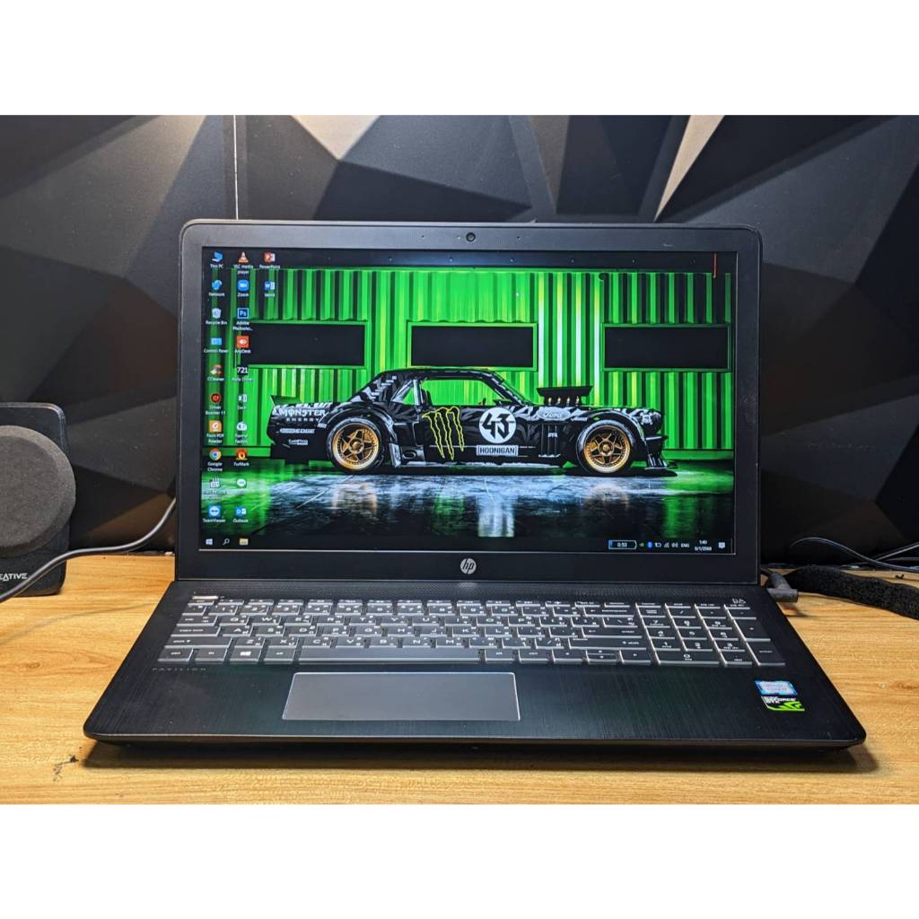 second hand notebook  HP Pavilion Model 7265NGW  สเปก intel Core i7-7700HQ CPU @2.80GHz  Ram 8 GB   