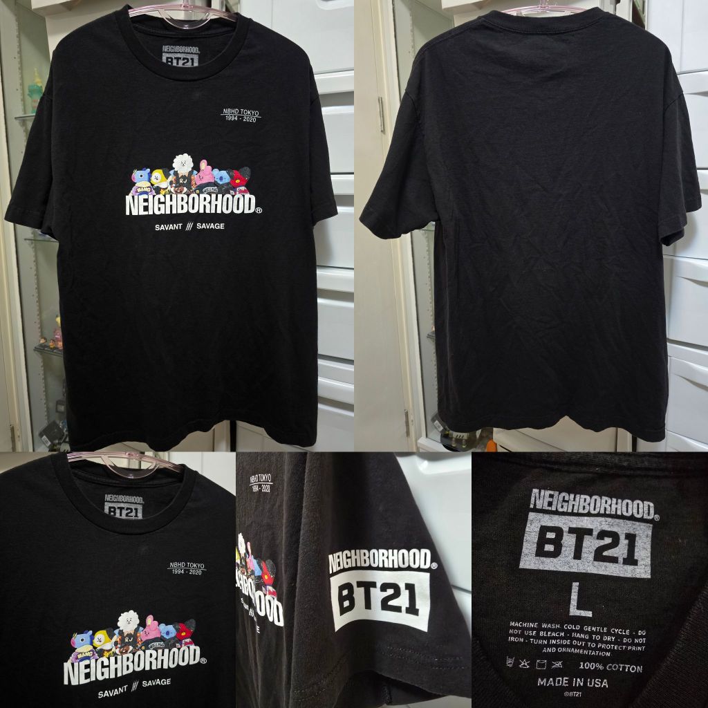 [ ของแท้ ] เสื้อยืด Neighborhood x BT21 (Size L 44/28) มือสอง สภาพดี พร้อมส่ง