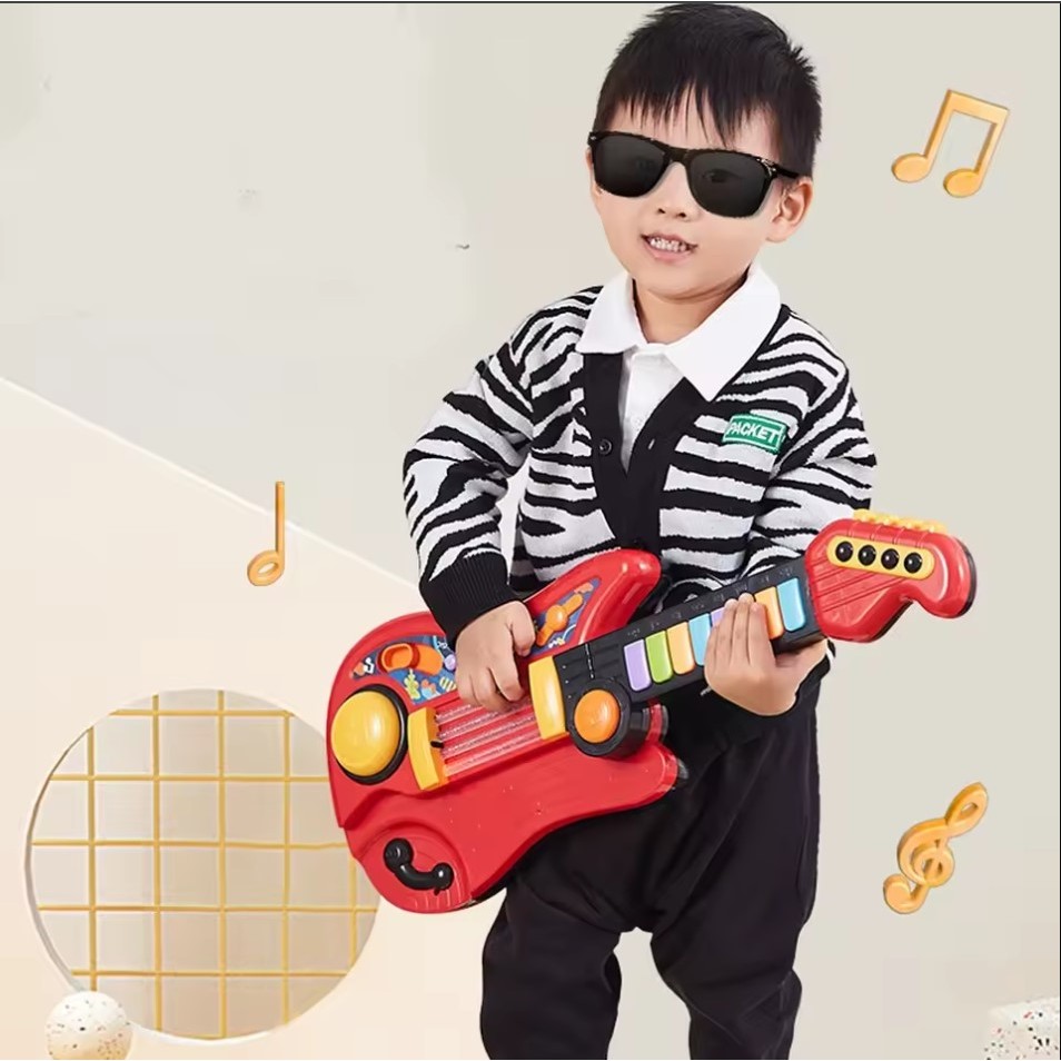 กีตาร์เปียโนไฟฟ้า 2in1 พับได้สำหรับเด็ก รูปที่ 4