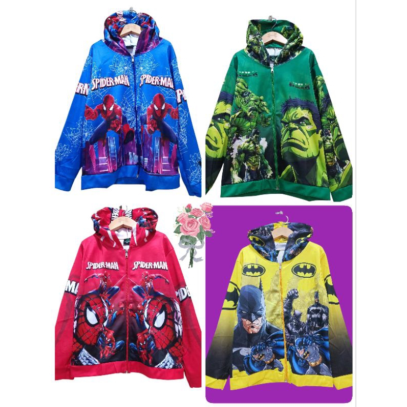 เสื้อคลุมเกมส์ฟีฟาย รวมลายผฮี่โร่ มีฮู๊ด4/8ขวบคละลายสี