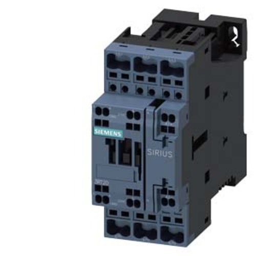 3RT2025-2BB40 power contactor, AC-3e/AC-3, 17 A, 7.5 kW / 400 V, 3-pole, 24 V DC, auxiliary contacts