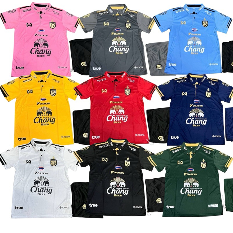ชุดบอลชุดกีฬาคนโตผ้าโพลีเอสเตอร์ชุดฟุตบอลมีเสื้อกับกางเกง