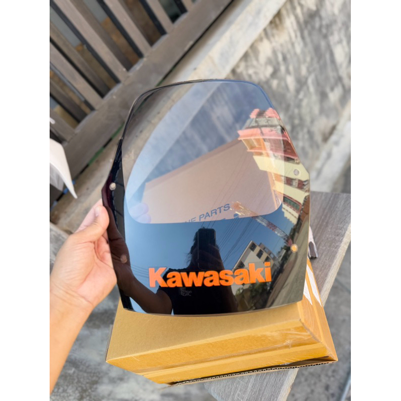 ชิวหน้า บังไมค์เคอา กระบังลม แท้ KR150 สติ๊กเกอร์ส้ม 1 ชิ้น