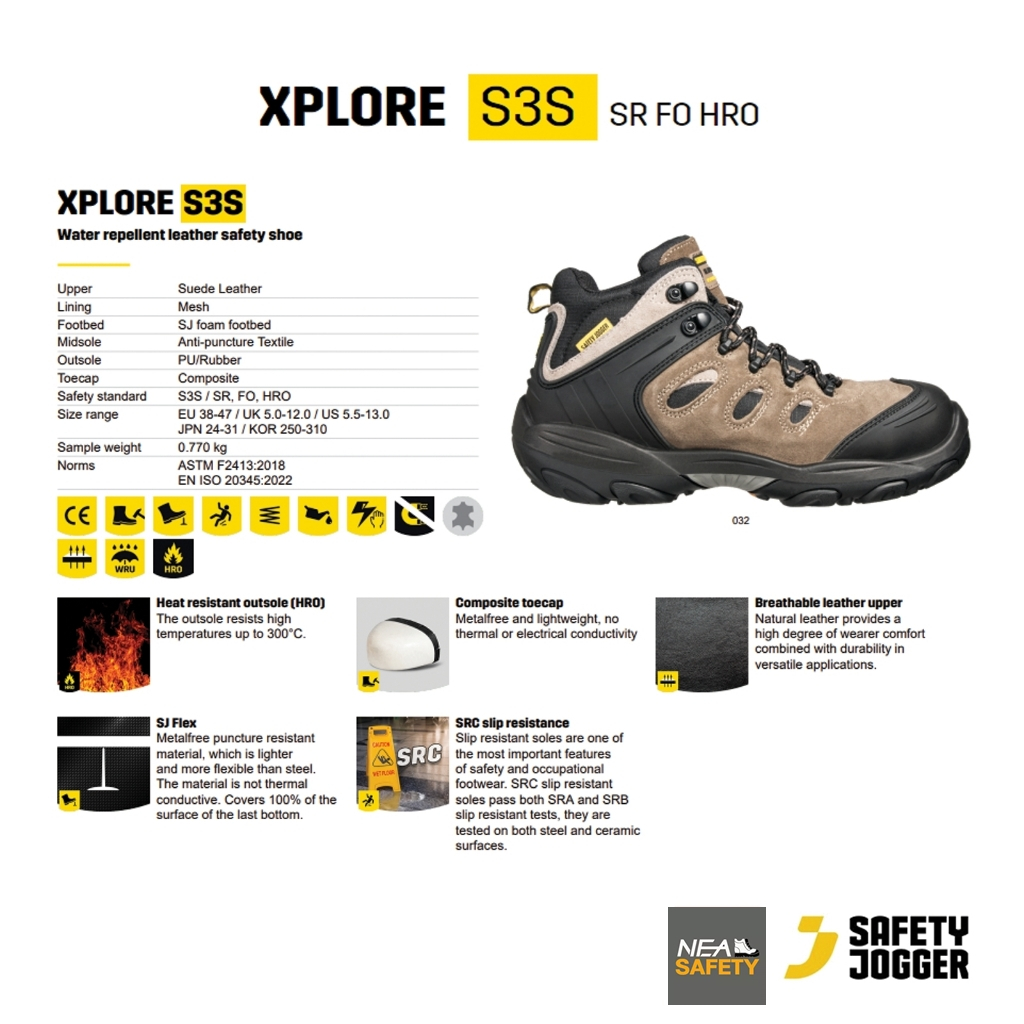 SAFETY JOGGER حذاء سلامة XPLORE S3S بمقدمة مركبة — صورة 2