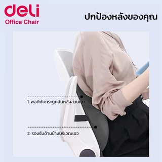 Deli เบาะพิงหลัง เบาะรองหลัง เพื่อสุขภาพ ลดอาการปวดหลัง นั่งสบาย รองรับสรีระของร่างกาย Cushion
