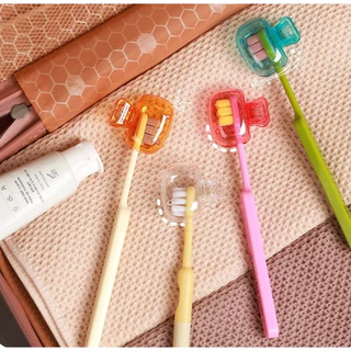 แบบพกพาเดินทางหัวแปรงสีฟันครอบคลุมแปรงสีฟันป้องกันหมวกแปรง พ็อด กรณีป้องกันแปรงสีฟันที่เก็บหัว