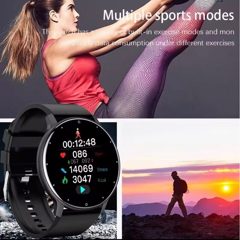 HUAWEIสมาร์ทวอทช์จอสัมผัสกันน้ำนาฬิกาออกกำกายวัดชีพจรนาฬิกานับก้าวการตรวจสอบกีฬานาฬิกาสมาทวอช2024ใช้ได้กับ Androidและ os