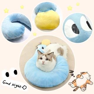 Petcho หมอนแมว หมอนลูกสุนัข หมอนสัตว์เลี้ยง รูปเครื่องหมายคำถาม ป้องกันกระดูกสันหลังส่วนคอ ซักทําความสะอาดได้ ถอดออกได้