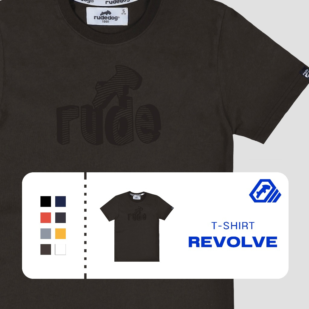 เสื้อยืด แบรนด์ RUDEDOG นุ่มตัวท็อป รุ่น REVOLVE