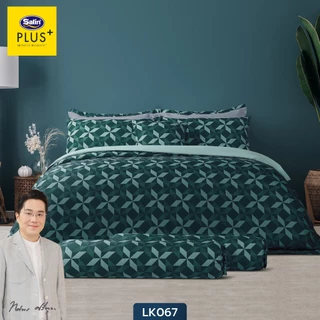 Satin Plus ชุดผ้าปูที่นอน 6 ฟุต 5 ฟุต 5 ชิ้น + ผ้านวม 100"x90" Lucky Me lucky More