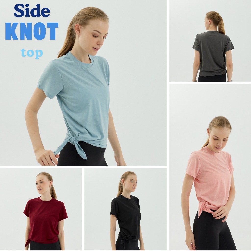 PENNY |  Side Knot Top เสื้อออกกำลังกาย  ผูกข้าง ขายดีมากๆ ผูกเอวเก๋ๆน่ารักๆ *พร้อมส่งจากไทย