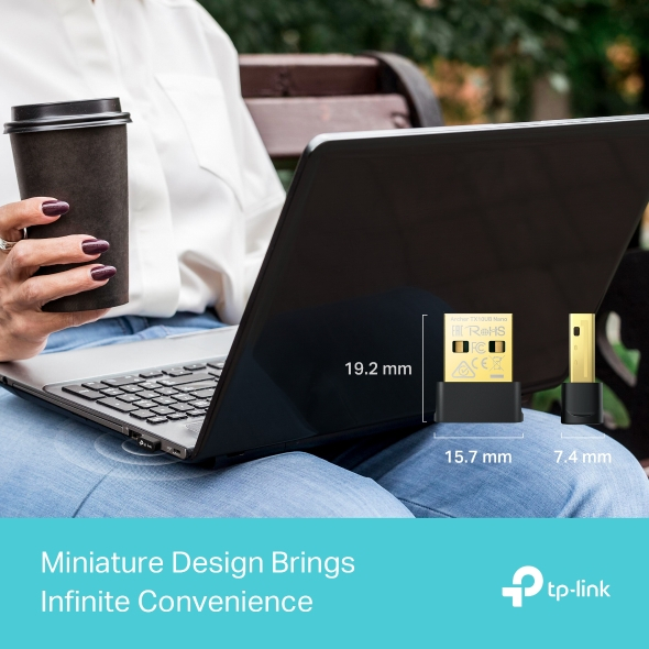 TP-Link Archer TX10UB Nano ยูเอสบีอะแดปเตอร์ บลูทูธ 5.3 AX900 Nano Wi-Fi 6 Bluetooth 5.3 USB Adapter ประกัน Limited Lime