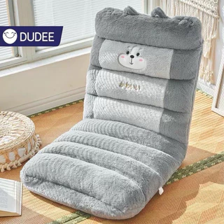 DUDEE เก้าอี้สไตล์ญี่ปุ่นญี่ปุ่นรุ่นหนา ลายการ์ตูน หนานุ่มสบาย 110*45*10cm ปรับได้5ระดับ ถอดซักทำความสะอาดได้