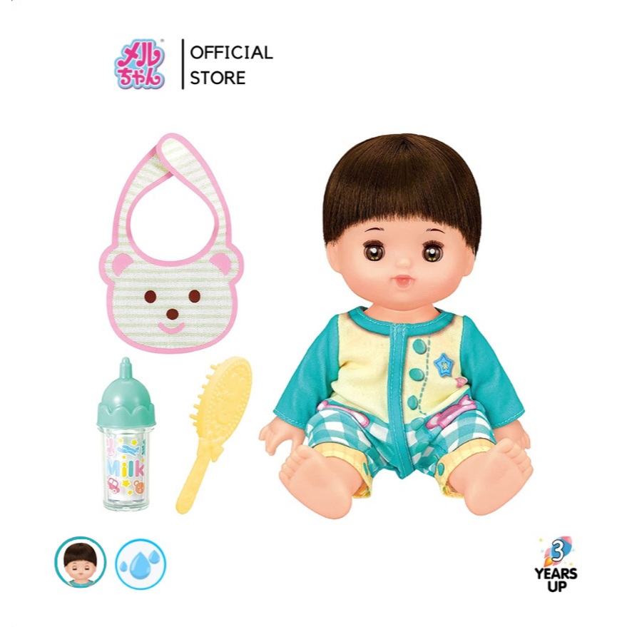 ตุ๊กตาเอจัง MELL CHAN® หลับตาได้ อาบน้ำได้ ผมไม่เปลี่ยนสี A Chan Doll Set ตุ๊กตาเมลจังผู้ชาย ของเล่น