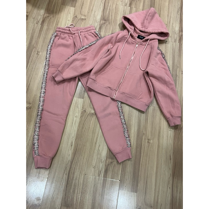 ชุดเซ็ท Coatover airport look สีชมพู S