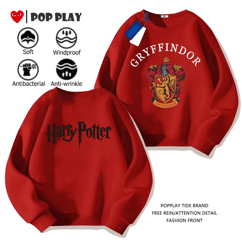 Sweatshirts ผู้ชายยาว Harry james potter หนา นุ่ม ใส่สบาย กันลม 2025 ใหม่ (ส่งเร็ว จัดส่งจากไทย) เสื้อสีแดง