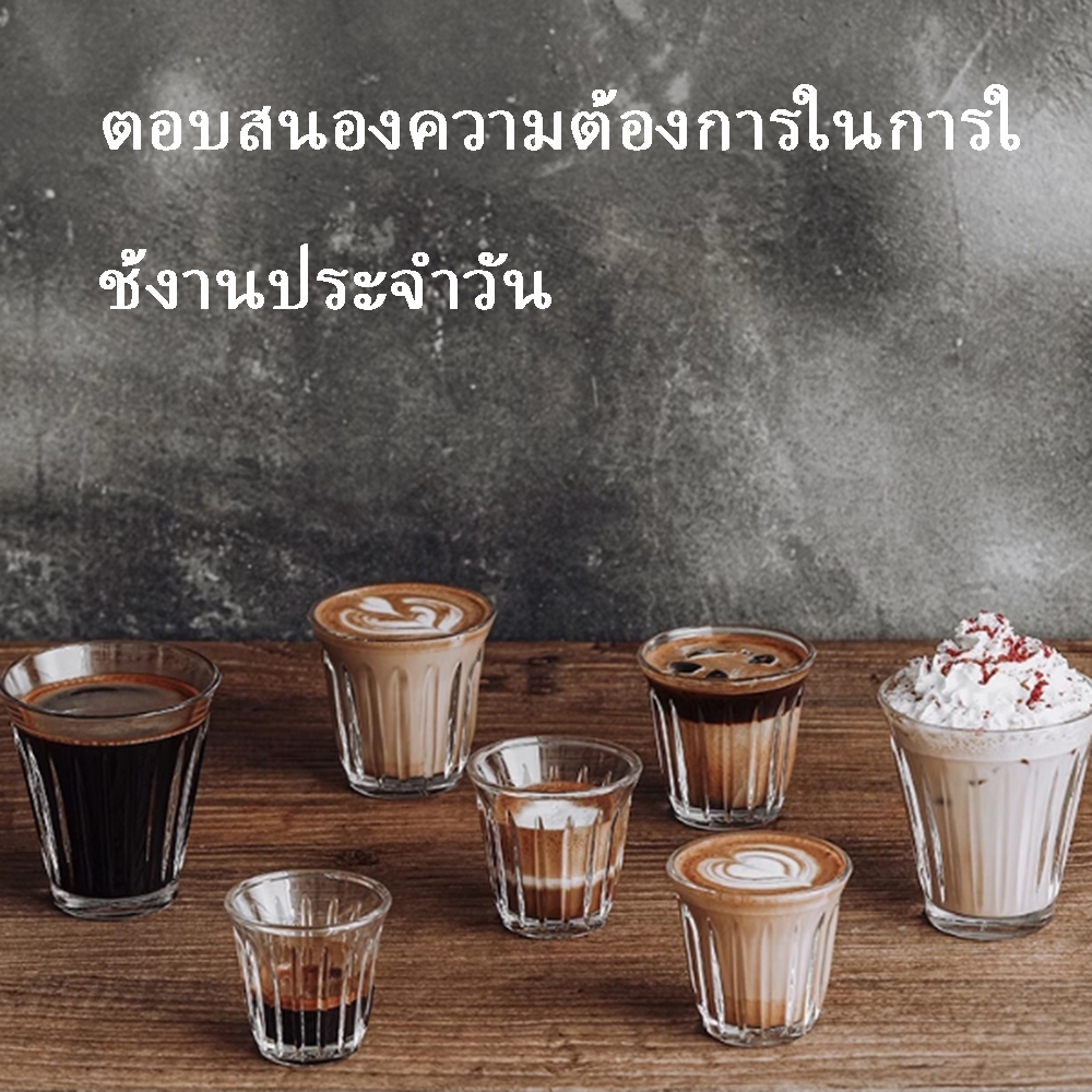 พร้อมส่ง｜แก้วกาแฟใส Kario Wright Glass แก้วกาแฟ ลาเต้ เอสเปรสโซ่ สไตล์อเมริกัน แก้วคาเฟ่ ทรงกลม แก้ว
